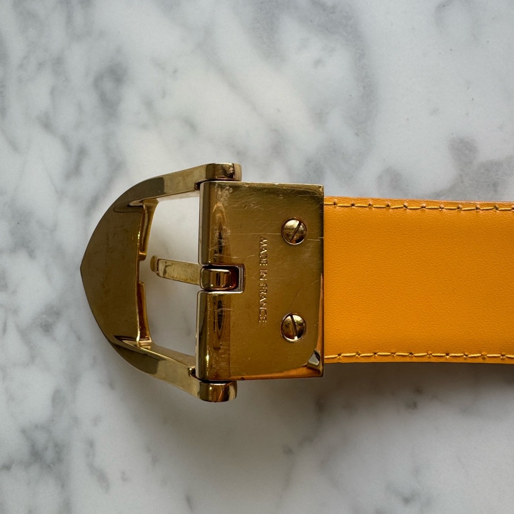 LOUIS VUITTON Yellow Epi Belt Size 110 or 44 in - Picture 5 of 9